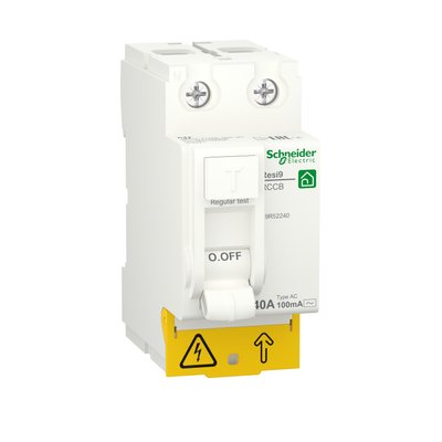 Диференціальний вимикач навантаження RESI9 Schneider Electric 40 A, 100 мA, 2P, тип АС