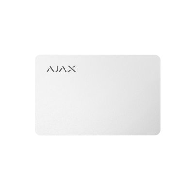Безконтактна карта управління охороною Ajax Pass біла (100шт), Білий