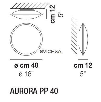 Настенно-потолочный светильник Vistosi Aurora PP40