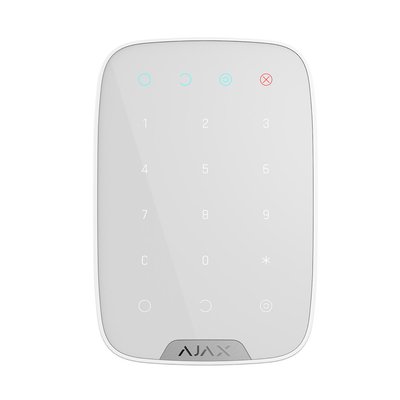 Бездротова сенсорна клавіатура Ajax KeyPad біла, Білий