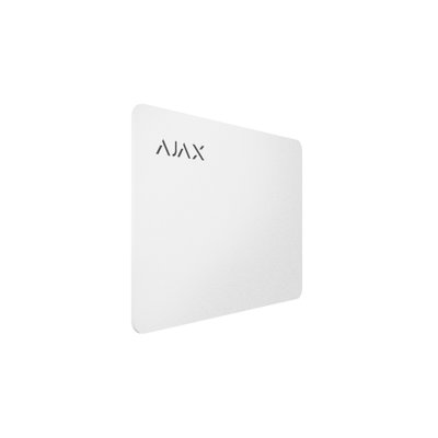 Безконтактна карта управління охороною Ajax Pass біла (3шт), Білий