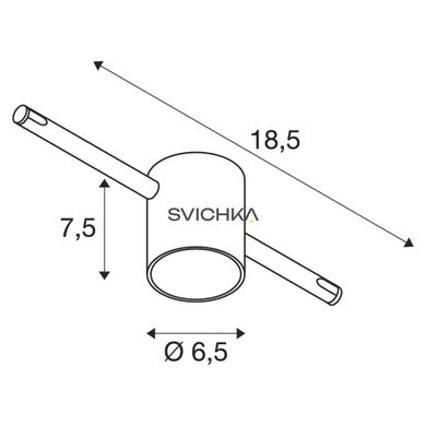 Світильник для тросової системи SLV COMET 139122, Вишневий, Хром, Хром, Прозорий