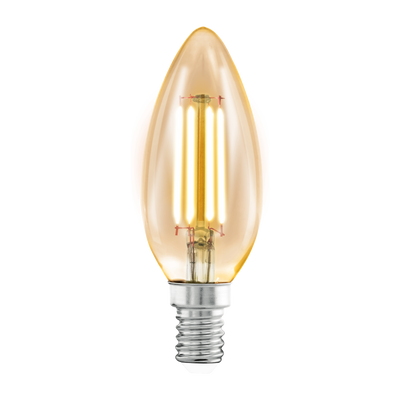 Лампа Eglo янтар філаментна LM LED E14 (DECO ITEMS) C35 2200K 11557